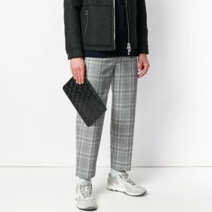 Fendi ff embossed clutch